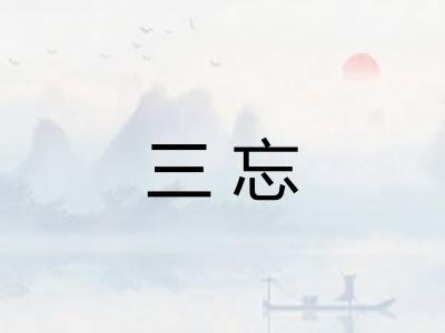 三忘