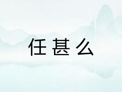 任甚么