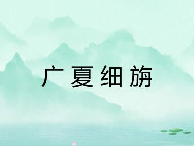 广夏细旃