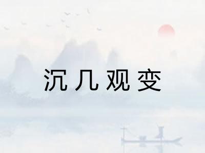 沉几观变