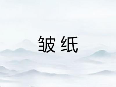 皱纸