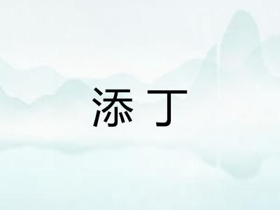 添丁