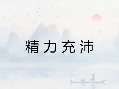 精力充沛