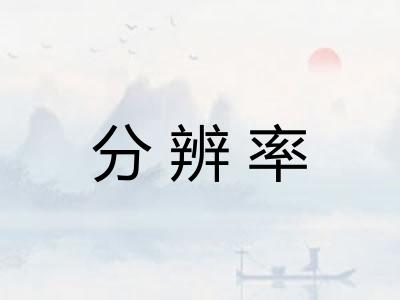 分辨率