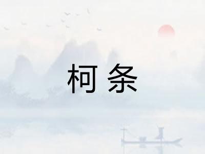 柯条