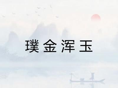 璞金浑玉