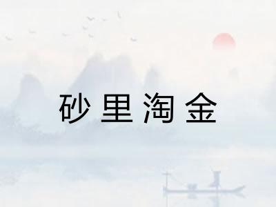 砂里淘金