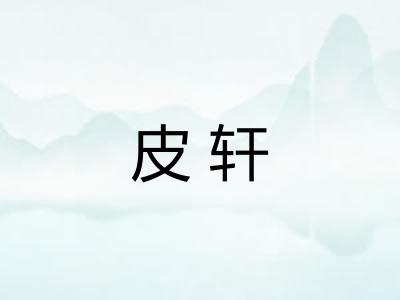 皮轩