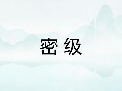 密级