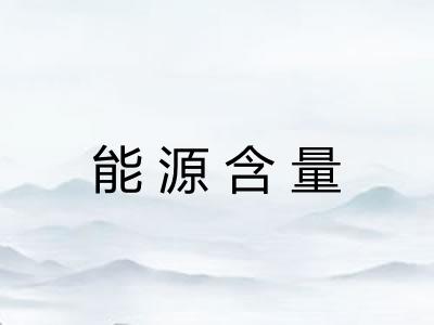 能源含量