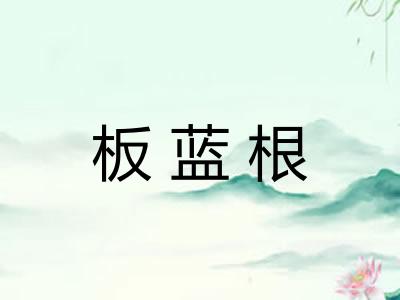 板蓝根