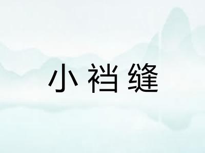 小裆缝