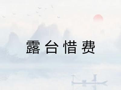 露台惜费