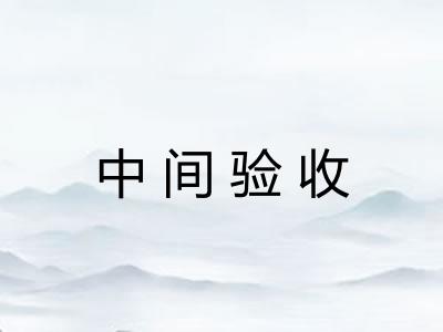 中间验收