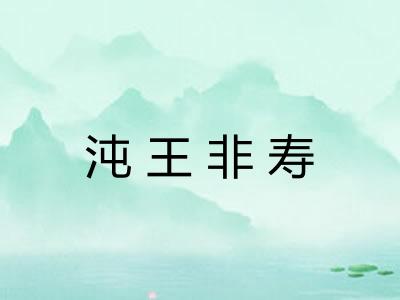 沌王非寿