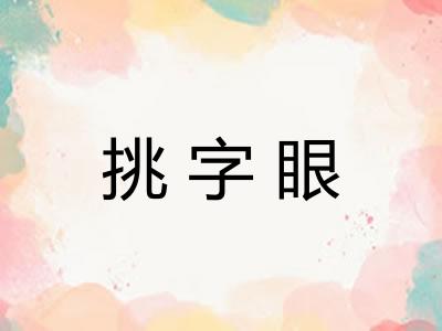 挑字眼