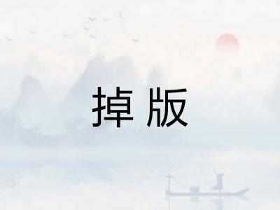 掉版