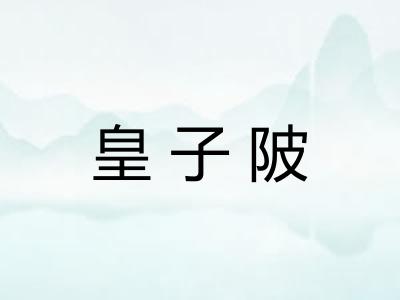 皇子陂