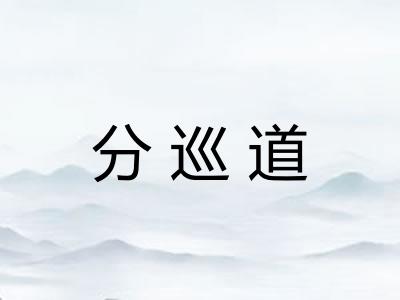 分巡道