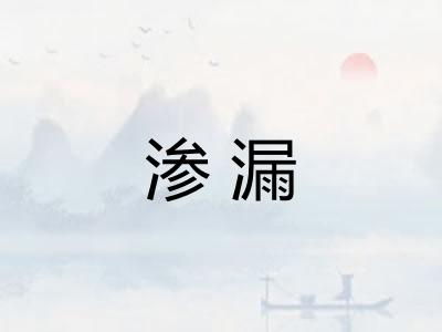 渗漏