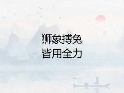 狮象搏兔皆用全力