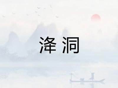 洚洞