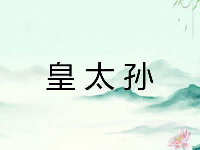 皇太孙