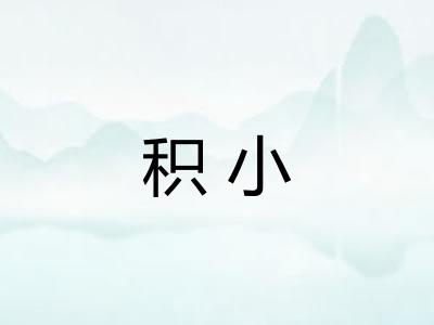 积小