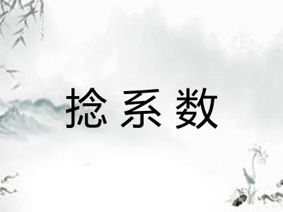 捻系数