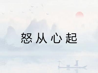 怒从心起