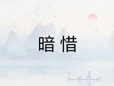 暗惜