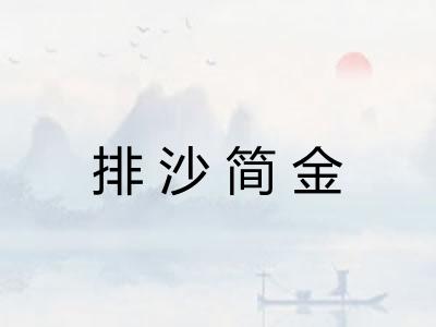 排沙简金