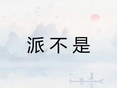 派不是