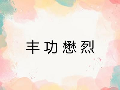 丰功懋烈