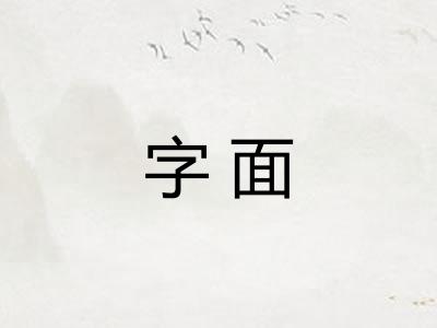 字面