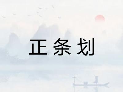 正条划