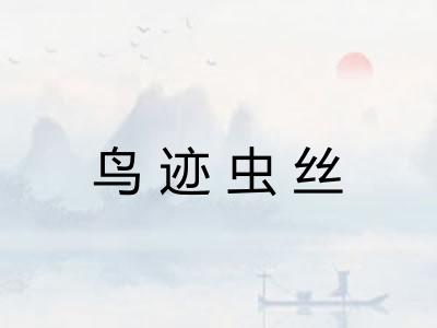 鸟迹虫丝