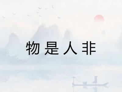 物是人非