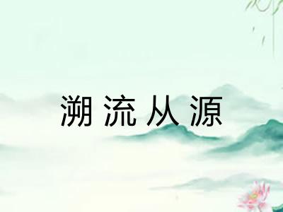 溯流从源