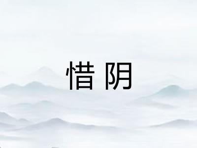 惜阴