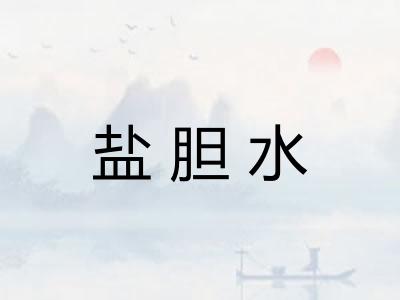 盐胆水