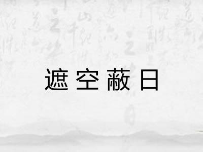 遮空蔽日