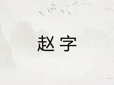 赵字