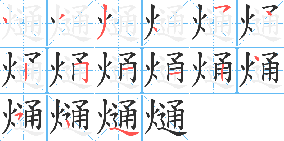 熥的笔顺分步演示图