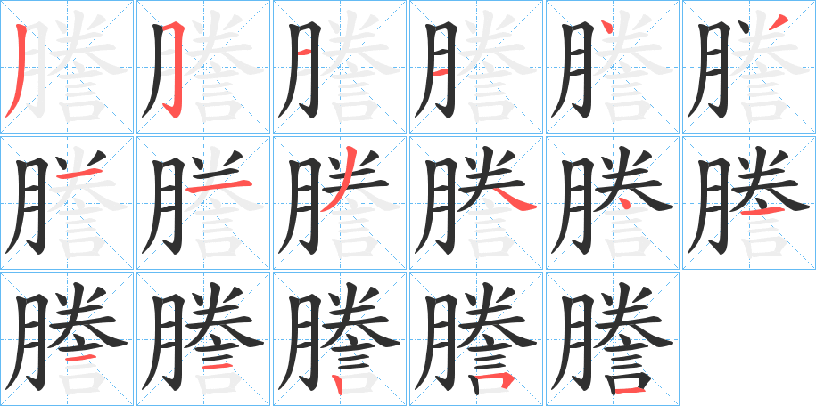 謄的笔顺分步演示图