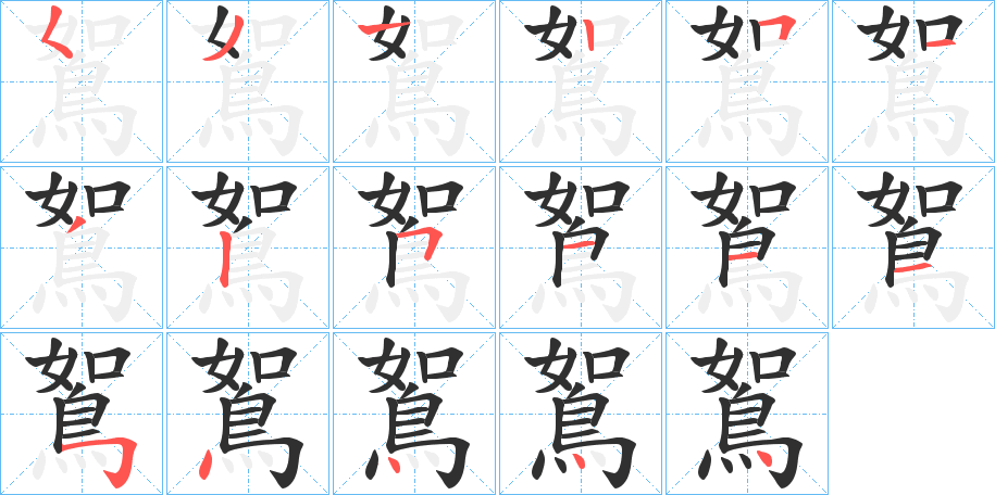 鴽的笔顺分步演示图